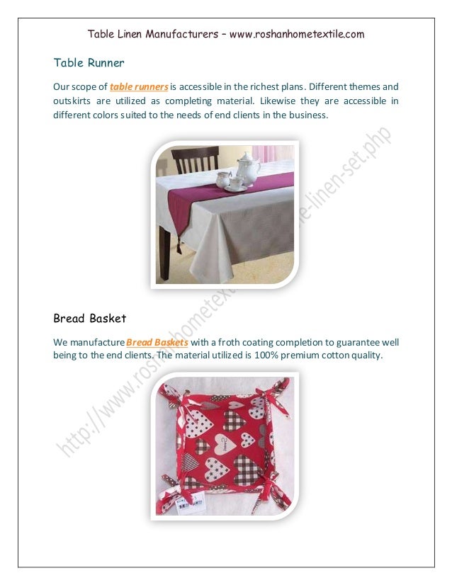 Table Linen Manufacturers