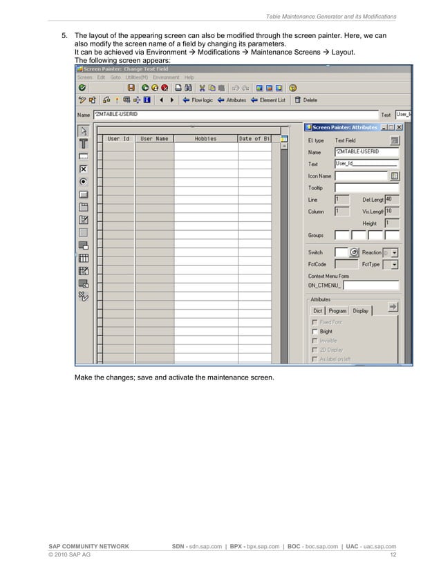 Table maintenance generator and its modifications PDF