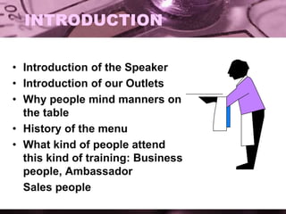 Introduction Manner Table manner students heru edit | PPT