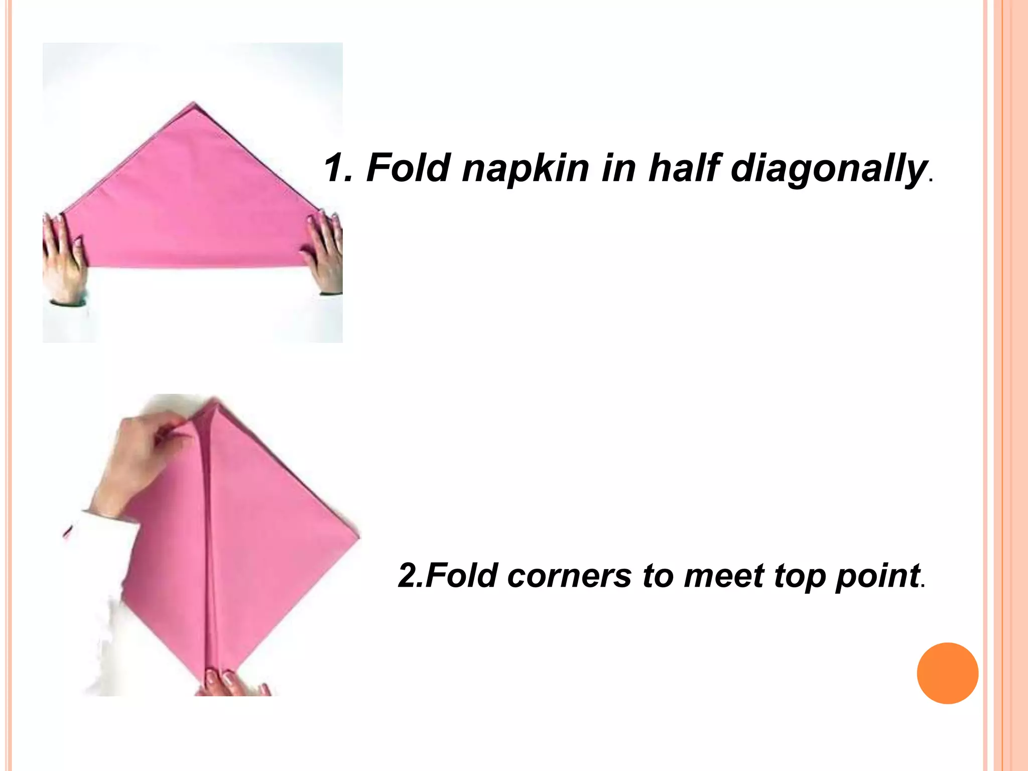 Table napkin folding PPT