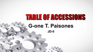 G-one T. Paisones
JD-II
 
