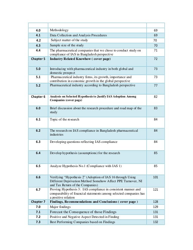 Dissertation accounting standards