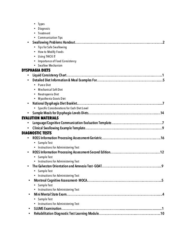 intern binder table of contents
