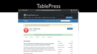 TablePress
 