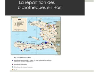 La répartition des bibliothèques en Haïti 