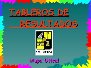 TABLEROS DE RESULTADOS ¡Aupa Utica! 
