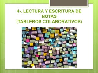 4-. LECTURA Y ESCRITURA DE
NOTAS
(TABLEROS COLABORATIVOS)
 