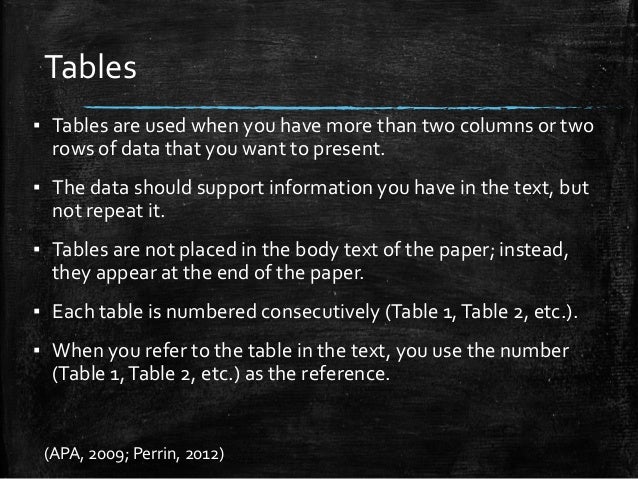 apa table format 6th edition