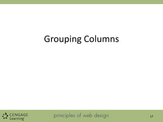 Grouping Columns
17
 
