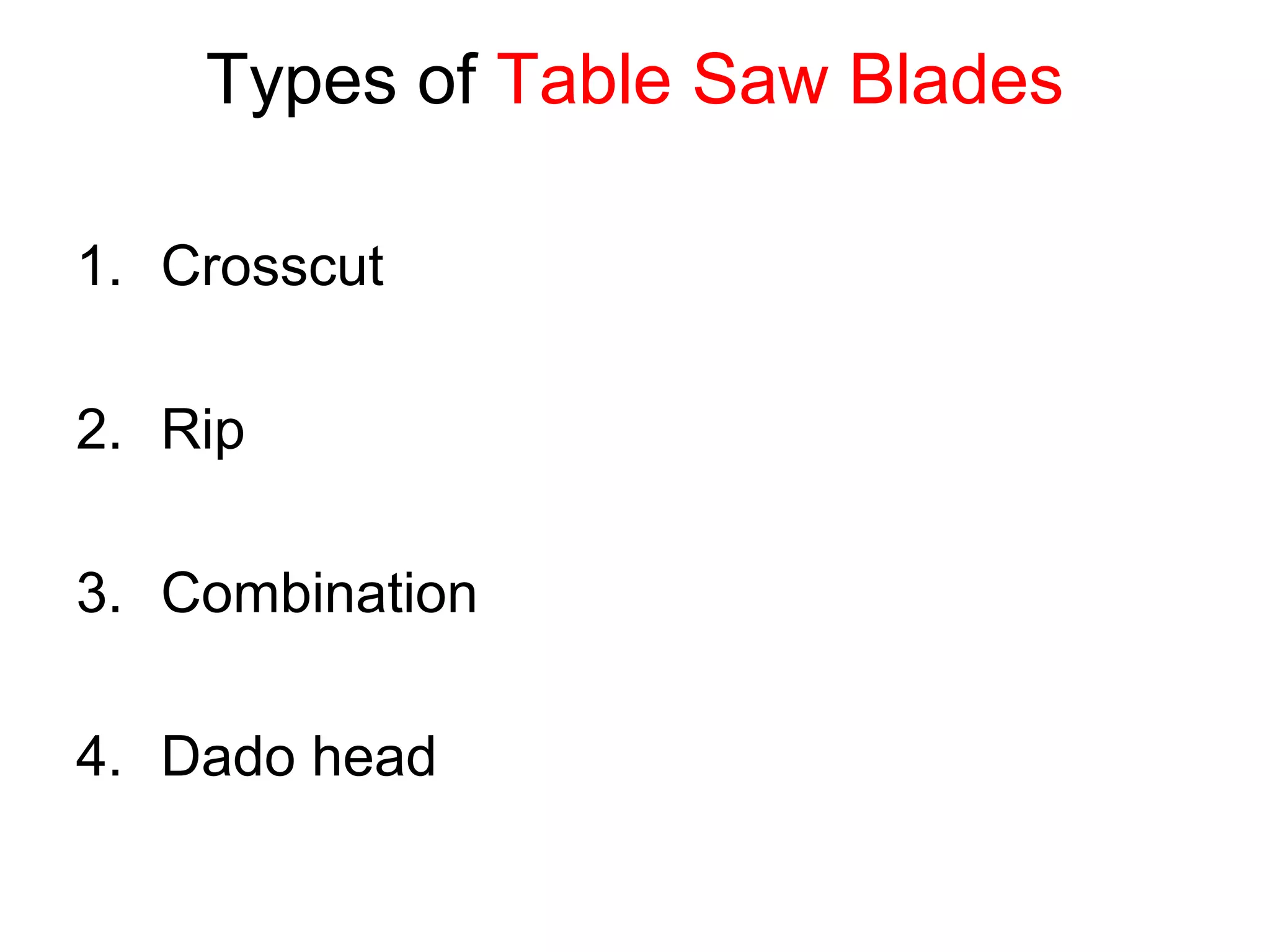 Table saw safety PPT
