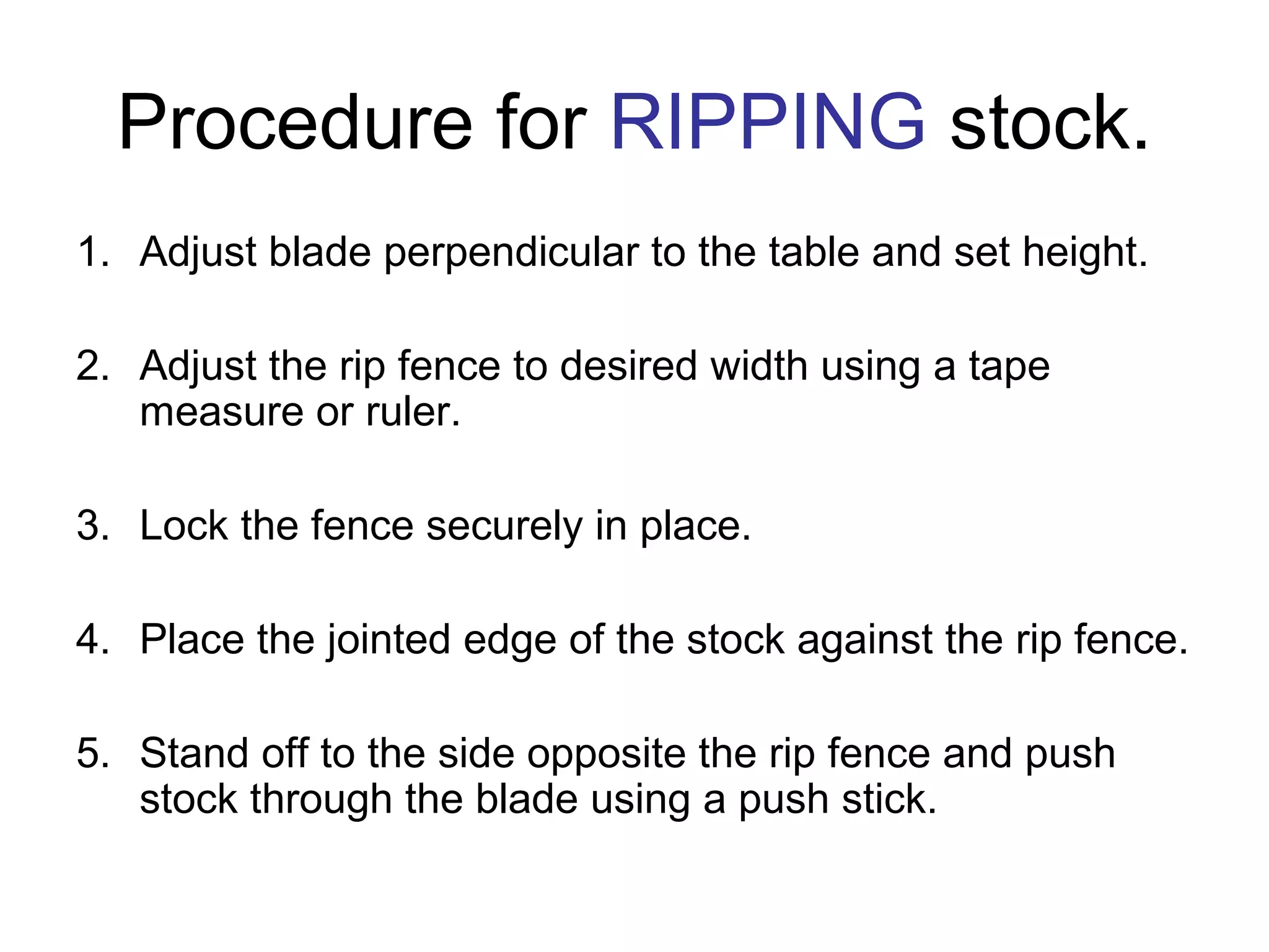 Table saw safety PPT
