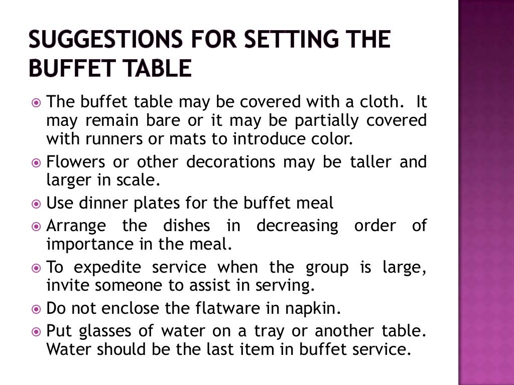 Table service