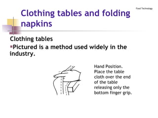 Function Table Setting Cloth Table Setting | PPT