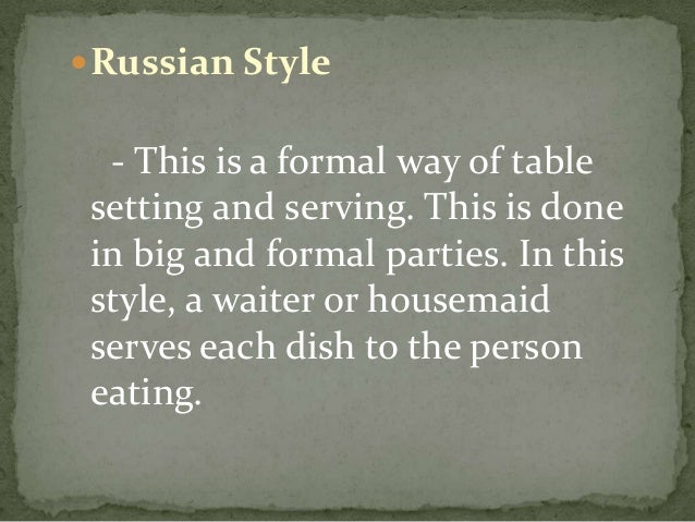Table setting Table setting