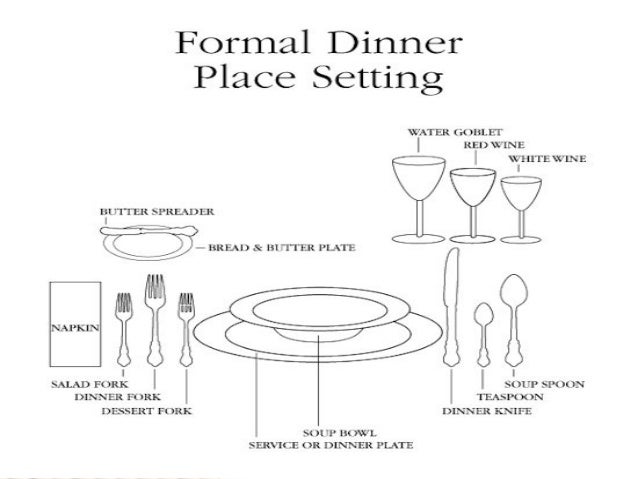 Table setting and meal service