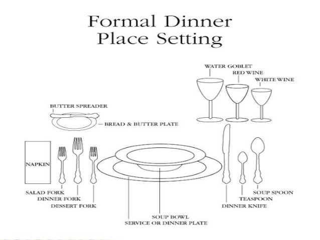 Table setting and meal service Table setting and meal service