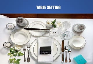 TABLE SETTING
Delhindra/ chefqtrainer.blogspot.com
 