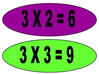 3 X 2 = 6 3 X 3 = 9