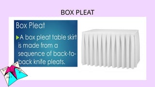 Table Skirting and table set up for FBSN | PPTX