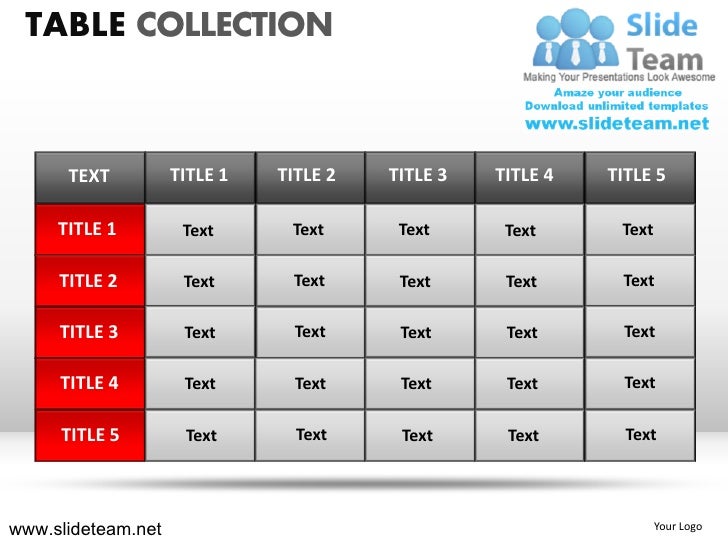 tables matrix collection powerpoint ppt templates