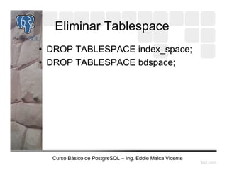 Administración de Tablespace en PostgreSQL | PDF