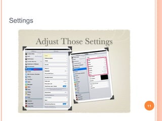 Find an app?

•
•
•
•

Trip Advisor
Urban spoon?
Instagram?
Postagram?

Appstore or Google Play Store or internet

11

 