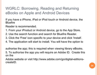 To Set up Email on Your Androidbased Device
•
•

•

•

Use provider settings for your outgoing server:
Select Require sign-in and make sure
your Username (your full email address)
and Password are correct. Tap Next.
Tap Next again. Name your account and enter
the name you want to display on outgoing
messages.
Tap Done.

 