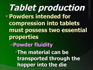 Tablet and tablet press | PPT