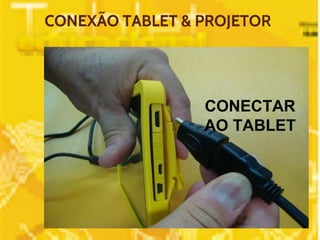 CONEXÃO TABLET & PROJETOR 
CONECTAR 
AO TABLET 
 