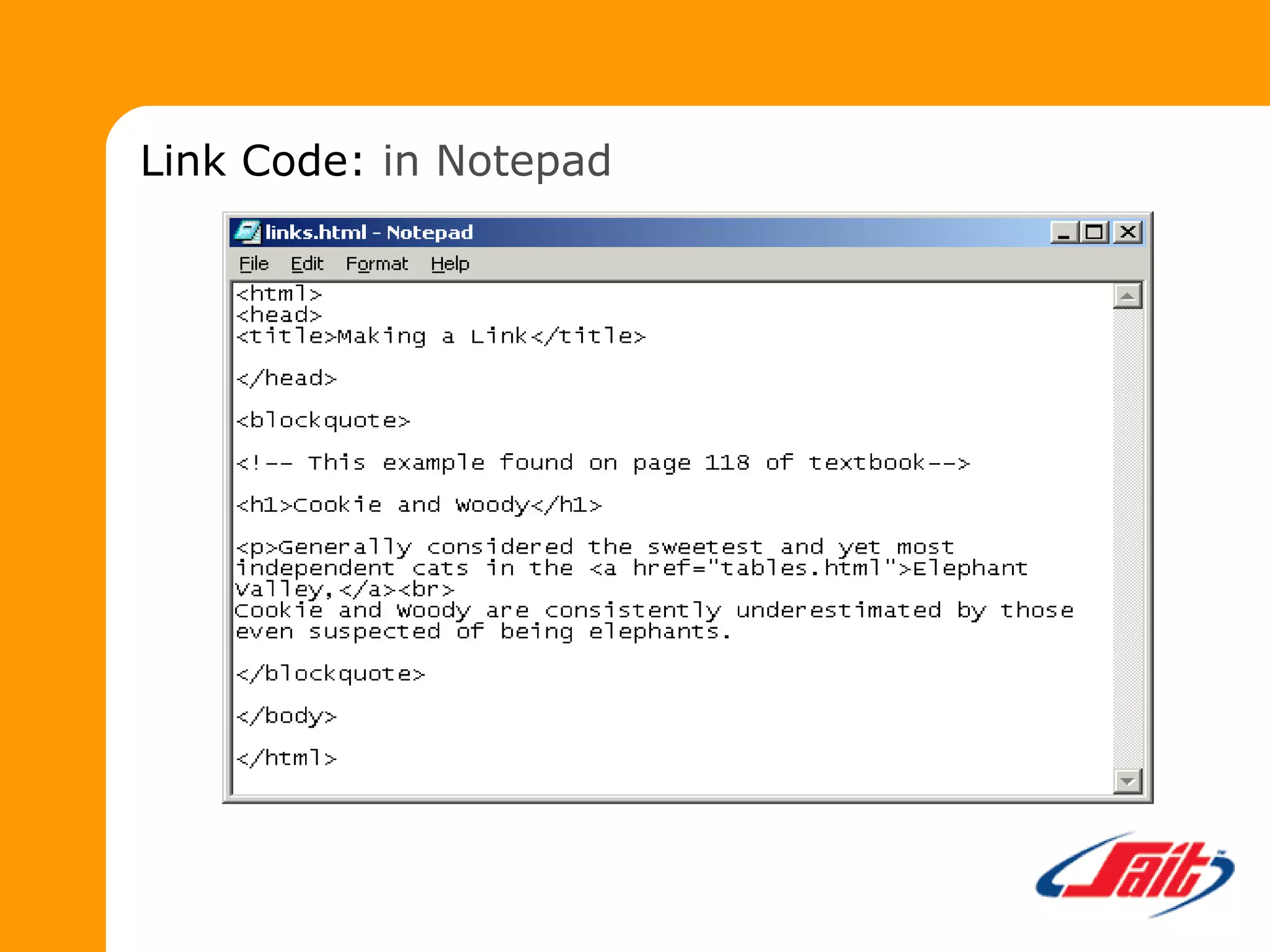 Link Code: in Notepad
 