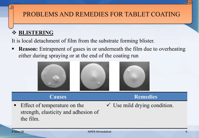 Tablet coating defects | PPTX | Chemistry | Science
