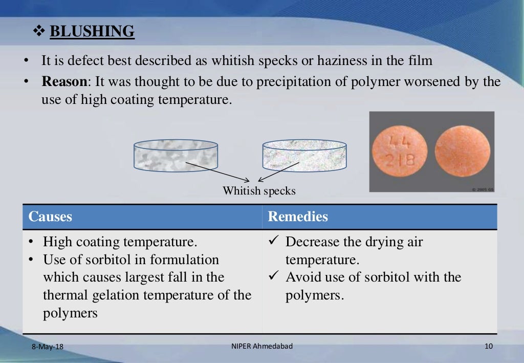 Tablet coating defects