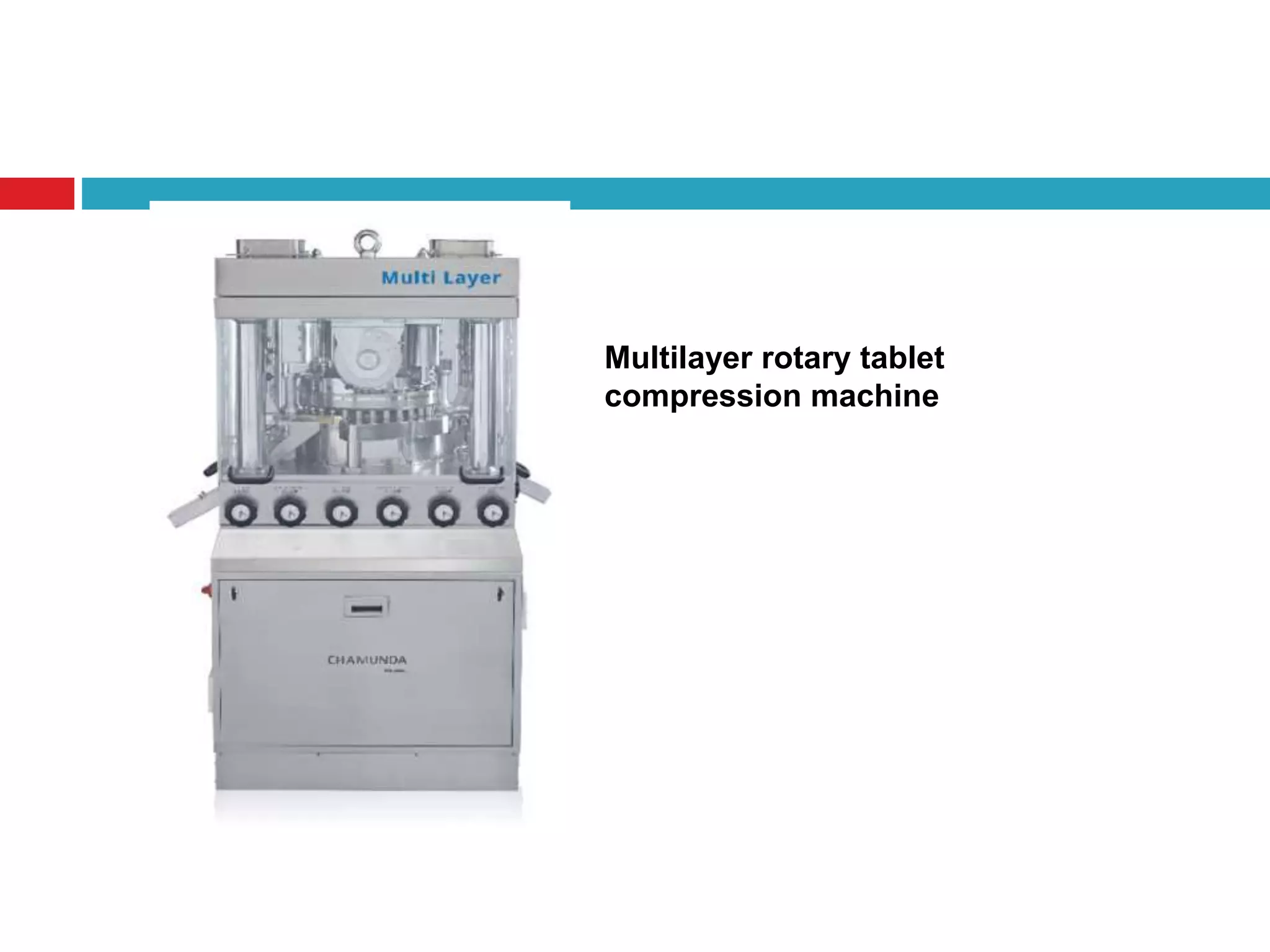 Multilayer rotary tablet
compression machine
 