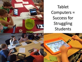Tablet
Computers =
Success for
Struggling
Students
 