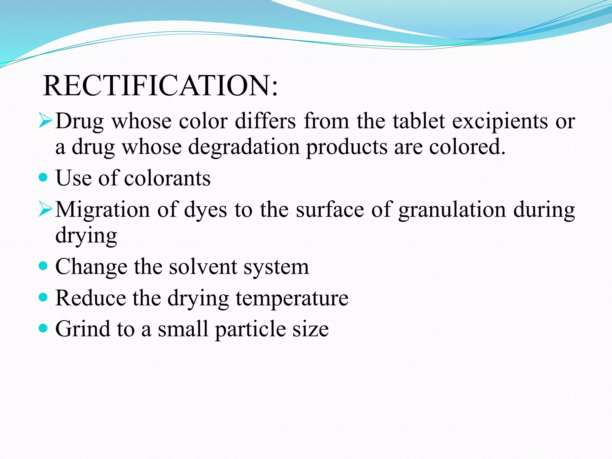Tablet defects and its rectification | PPTX