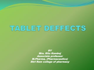 BY
Mrs. Ritu Kamboj
Associate professor
M.Pharma, (Pharmaceutics)
Shri Ram college of pharmacy
 