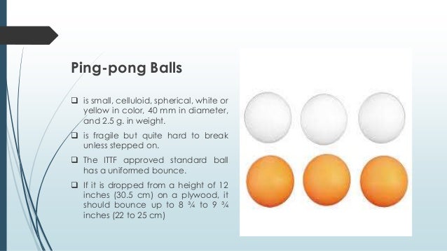how to find weight of ping pong ball