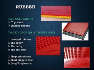 Inverted Rubber Table tennis | PPT