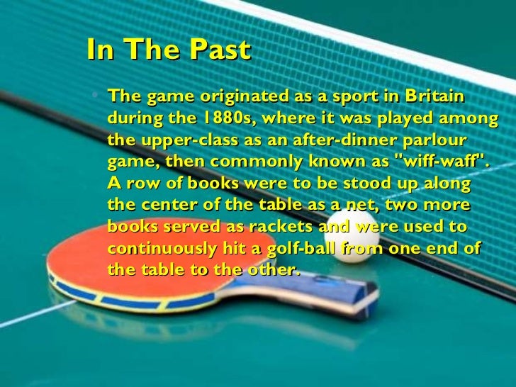 Table Tennis All history from A to Z