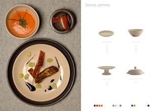 Service Jannero




           Assiette Jannero           Bol Jannero

                 D16                       D10
                 D19                       D14
                 D23                       D20
                 D28                       D25
                 D35                       D30
                 D40




           Coupe Jannero          Assiette avec Cloche

                 D14                       D28
                 D24
                 D30




       1                      3        5                 6
 