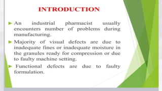 Tablet problems different defects capping pptx | PPT