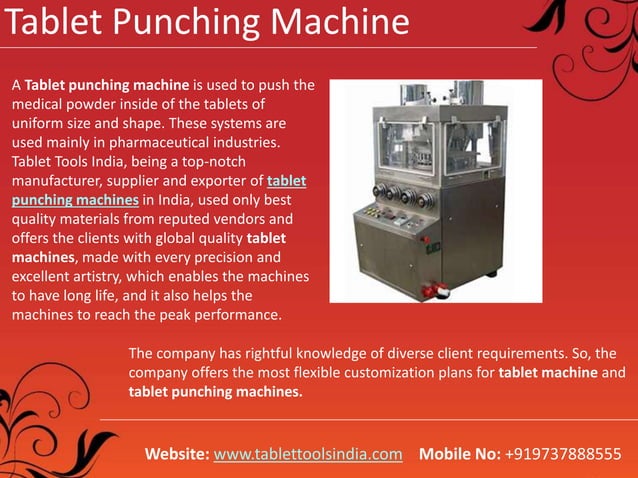 Tablet Punching Machine Rotary Tablet Press Machine Dies And Punches
