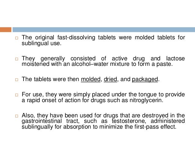 Tablets Pharmaceutics