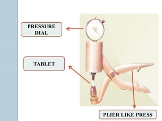 PRESSURE
DIAL
TABLET
PLIER LIKE PRESS
 