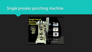 Single process punching machine
 