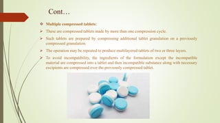 Multiple Compressed Tablet Tablets by Ms. Bansari B. Patel (Assistant Professor) | PPTX