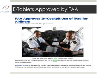 E-Tablets Approved by FAA
 