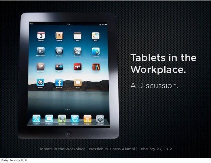 Tablets in the Workplace