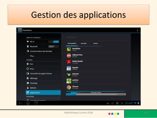 Gestion des applications 
Médiathèque Lorient 2013 136 2014 
 