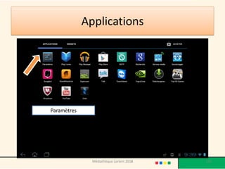 Applications 
Paramètres 
Médiathèque Lorient 2013 
132 
2014  